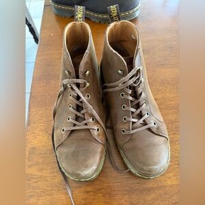 Dr. Martens Tan Leather Ankle Boots